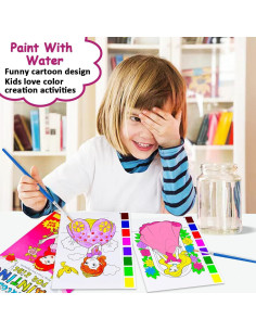 Libro de Colorear Acuarelas JZILU para Niños - Set Mágico 2