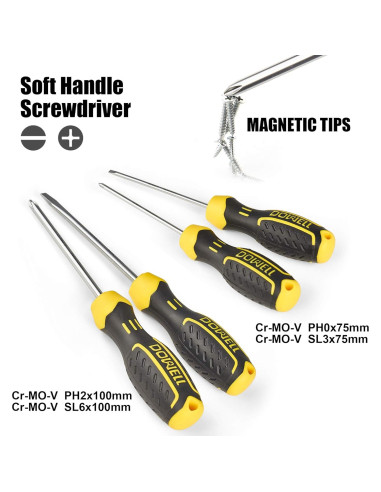 Juego de Herramientas DOWELL 49 Piezas con Caja de Almacenamiento