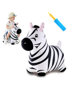 Caballo Saltarín Cebra iPlay, Juguete Inflable para Niños