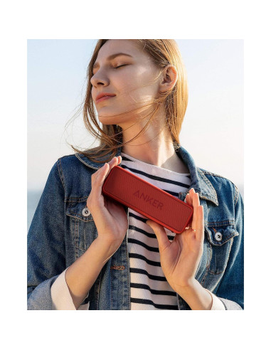 Anker SoundCore 2 Altavoz Bluetooth Portátil Rojo IPX7 24H