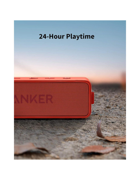 Anker SoundCore 2 Altavoz Bluetooth Portátil Rojo IPX7 24H