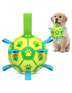 Pelota de Fútbol para Perros QDAN 15.24 cm Verde Amarillo