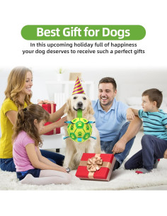 Pelota de Fútbol para Perros QDAN 15.24 cm Verde Amarillo 2