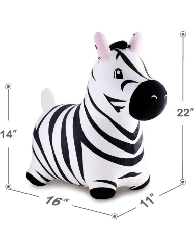 Caballo Saltarín Cebra iPlay, Juguete Inflable para Niños