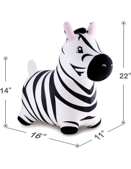 Caballo Saltarín Cebra iPlay, Juguete Inflable para Niños