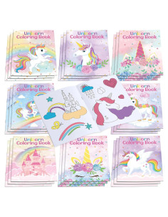 Set 24 Libros para Colorear Faccito Unicornio 12 Páginas
