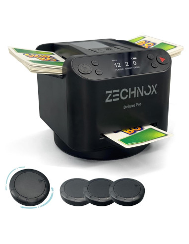 Barajador y Repartidor Automático ZechnoX 2-en-1 Negro