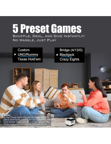 Barajador y Repartidor Automático ZechnoX 2-en-1 Negro