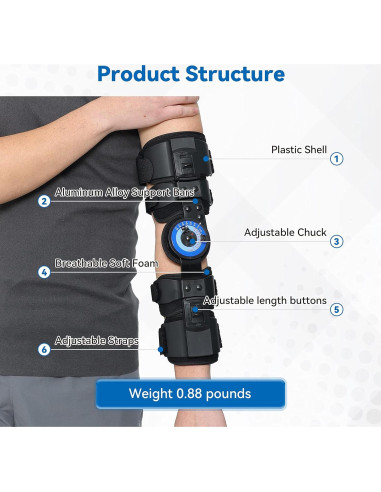 Soporte de Codo Orthomen Ajustable con Bisagra ROM para Recuperación