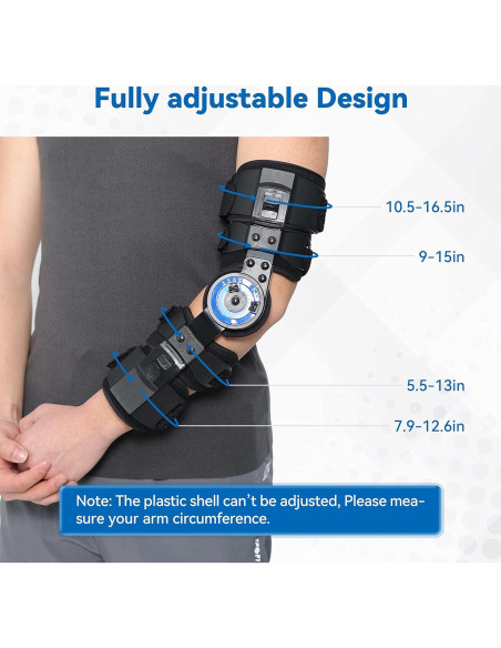 Soporte de Codo Orthomen Ajustable con Bisagra ROM para Recuperación