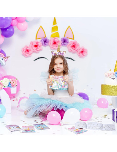 Set 24 Libros para Colorear Faccito Unicornio 12 Páginas