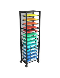 Carro de Archivo Rodante Simple Trending 14 Niveles Negro