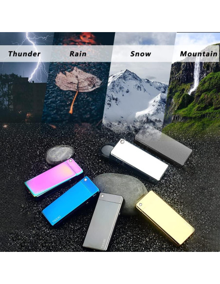 Encendedor Eléctrico Recargable TIKIUKI Mate Oscuro a Prueba de Viento