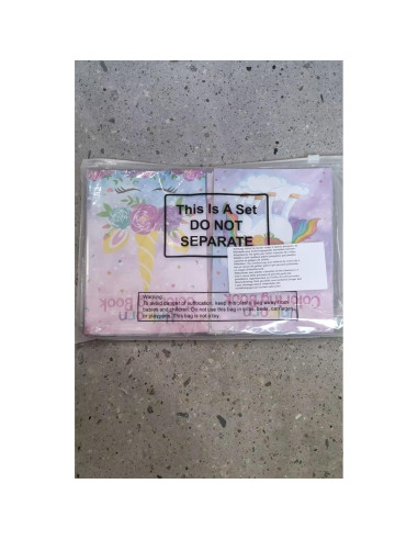 Set 24 Libros para Colorear Faccito Unicornio 12 Páginas