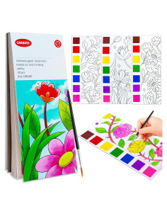 Libro de Colorear Acuarelas JZILU para Niños 4-8 Años