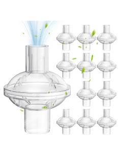 12 Filtros Inline CPAP Ecleanfy para BiPAP y DreamStation