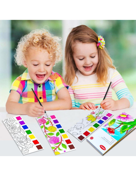Libro de Colorear Acuarelas JZILU para Niños 4-8 Años