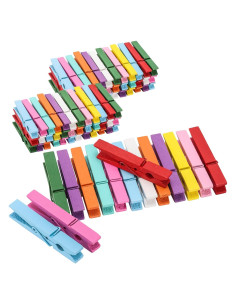 80 Pinzas de Madera de Colores Tecbeauty para Ropa 7.6 cm
