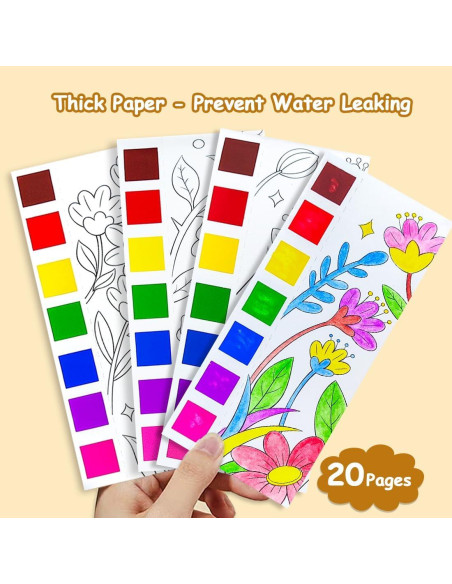 Libro de Colorear Acuarelas JZILU para Niños 4-8 Años