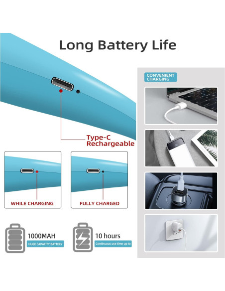 Luz de libro LED LALAKU GH-8, 3 modos, recargable, flexible