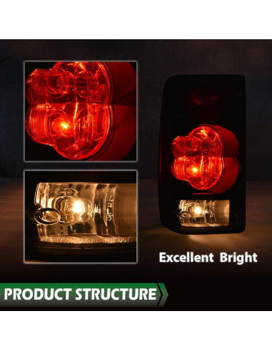 Ensamble de Luces Traseras GRAND ORANGE para Toyota Hilux 1989-1995