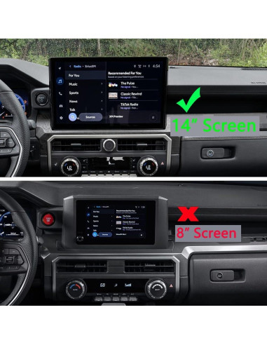 Cubierta de Botón de Aire Acondicionado KUJOOY para Toyota Tacoma 2024-2026 y 4Runner 2025-2026 - Aluminio Púrpura