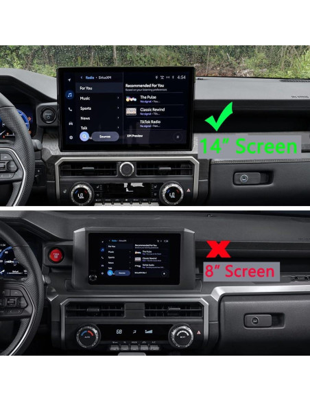 Cubierta de Botón de Aire Acondicionado KUJOOY para Toyota Tacoma 2024-2026 y 4Runner 2025-2026 - Aluminio Púrpura