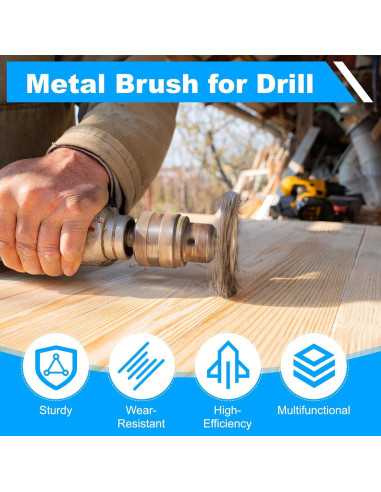 Juego de Cepillos de Alambre Rocaris 15 Piezas para Limpieza