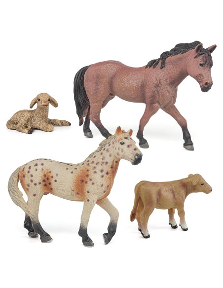 Figuras de Animales de Granja LC JoyCre 4PCS Realistas