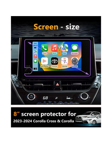 Protector de Pantalla Vidrio Templado VEIROOM 8" Corolla 2023-2026