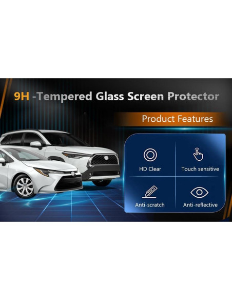 Protector de Pantalla Vidrio Templado VEIROOM 8" Corolla 2023-2026