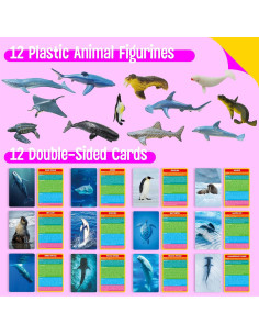 Juego Educativo de Animales Marinos SpriteGru 12 Figuras 2