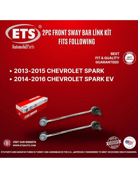 Kit de Enlace de Barra Estabilizadora ETS Frontal 2 Piezas