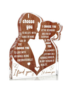 Placa Acrílica Te Elijo LuoHere 13.72x9.65 cm Regalo Romántico