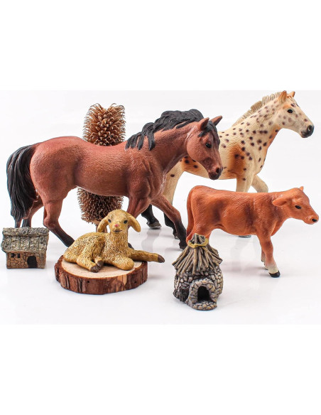 Figuras de Animales de Granja LC JoyCre 4PCS Realistas