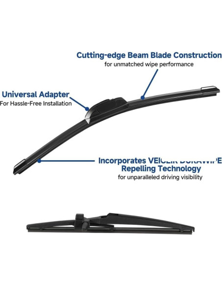 Juego de 3 Limpiaparabrisas VEIGEIR para Toyota 4Runner 2003-2009