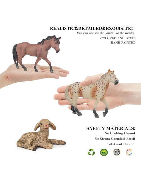 Figuras de Animales de Granja LC JoyCre 4PCS Realistas