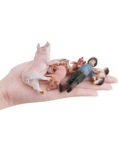 5PCS Figuras de Animales de Granja LC JoyCre Realistas 2