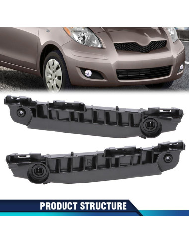 Soportes de Parachoques Frontal PIT66 para Toyota Yaris 2007-2011
