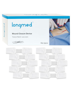 Kit de Cierre de Heridas Longmed - 10 Dispositivos 8x2 cm