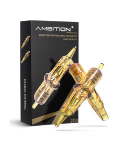 Cartuchos de Agujas de Tatuaje Ambition 14RL 20pcs 0.3mm Desechables