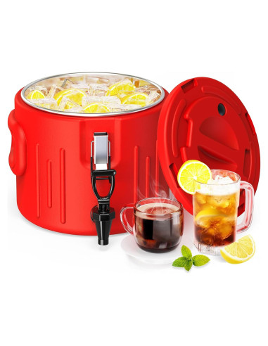 Dispensador de Bebidas Aislado XVEZUA 1.6 Galones Acero Inoxidable