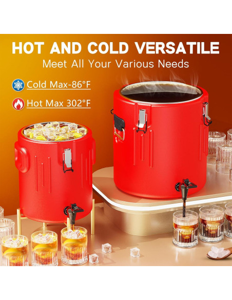 Dispensador de Bebidas Aislado XVEZUA 1.6 Galones Acero Inoxidable