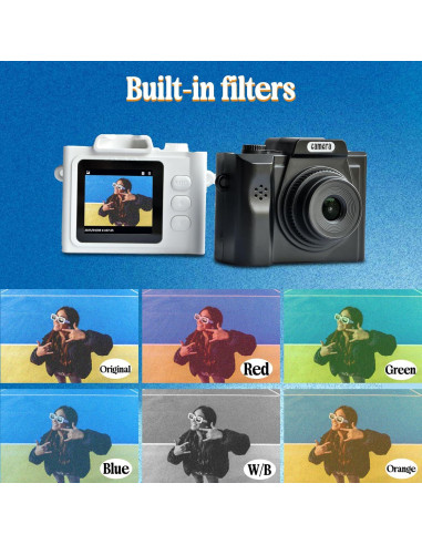 Mini Cámara Digital Retro Sniegauu B100 1080P con 32GB