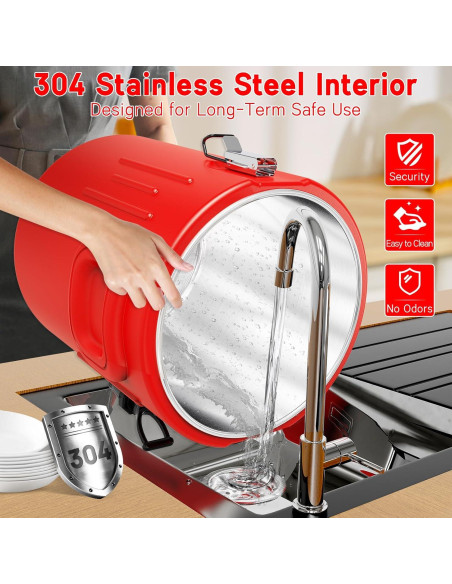 Dispensador de Bebidas Aislado XVEZUA 1.6 Galones Acero Inoxidable