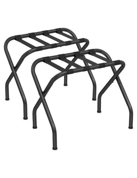 Soporte de Equipaje Plegable SONGMICS, Juego de 2, Negro, 50 kg