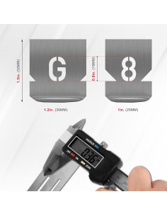 Juego de Plantillas de Letras y Números HAUTMEC 36 Pcs 15mm 2