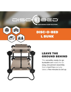 Camas de Camping Plegables Disc-O-Bed 208x82.5cm 227kg 2
