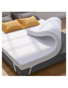 Colchón Superior Viscoelástico PERLECARE 5 cm Reina Antideslizante