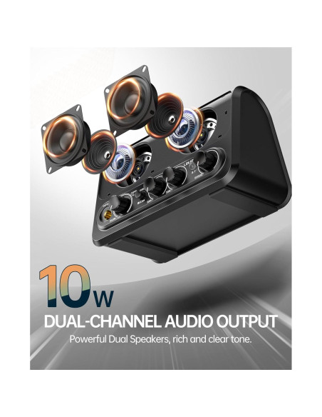 Mini Amplificador de Guitarra LEKATO 10W Portátil Bluetooth